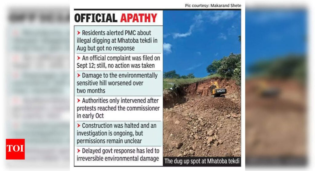 कोथ्रुड रहिवासी पुणे मध्ये मॅटोबा टेकडीवर खोदण्यापेक्षा गजर वाढवतात