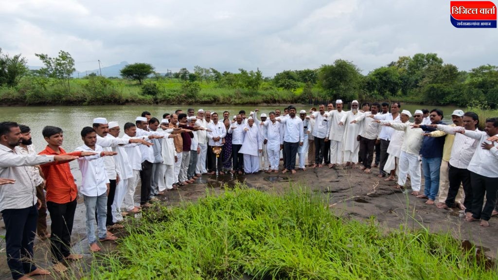 पवना धरणग्रस्तांच्या जलसमाधी आंदोलनाची जनजागृती सुरू.